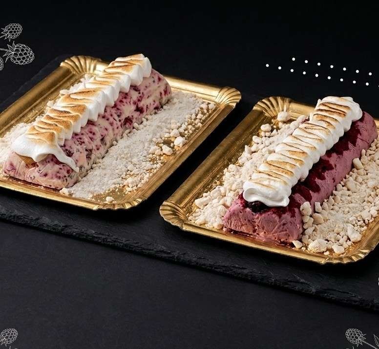 Rollitos Cremositos de mousse y merengue